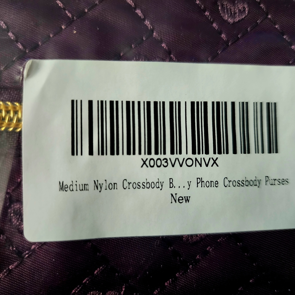 Chic Purple Quilted Crossbody Bag